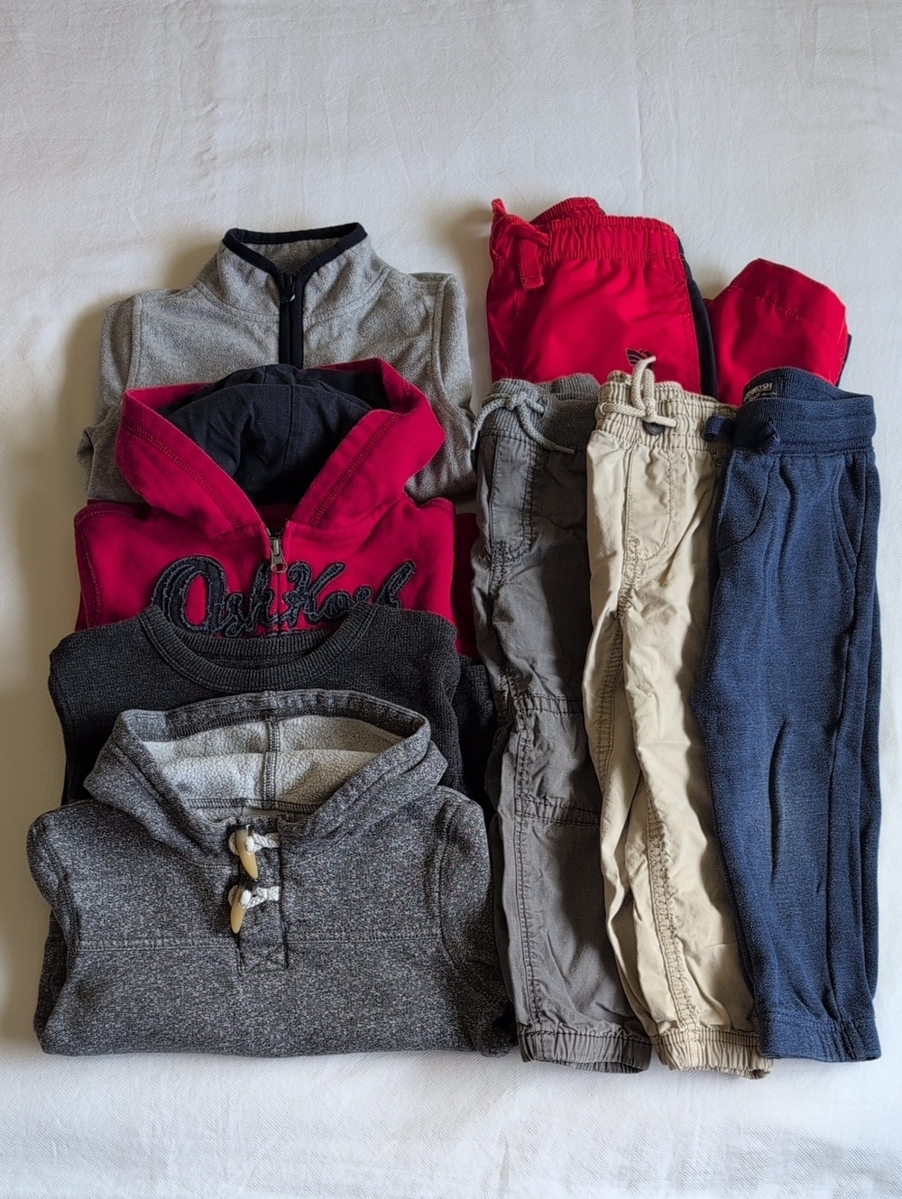 OshKosh B'gosh Boys Mix & Match Fall Wardrobe Bundle Lot Fits 3T (8 Pack)
